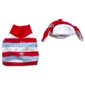 Build-A-Bear Workshop Baby Winter Hat & Neck Warmer Set Small Multi Snowflake
